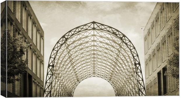 airship hangar - Farnborough Canvas Print by Heather Newton