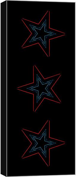 neon stars Canvas Print by Heather Newton