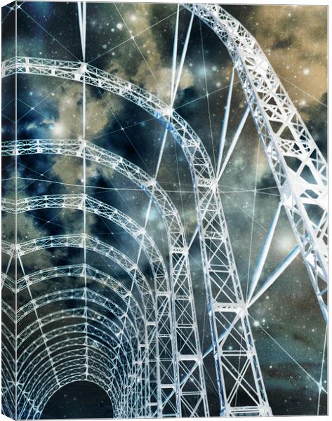 hangar in the stars Canvas Print by Heather Newton