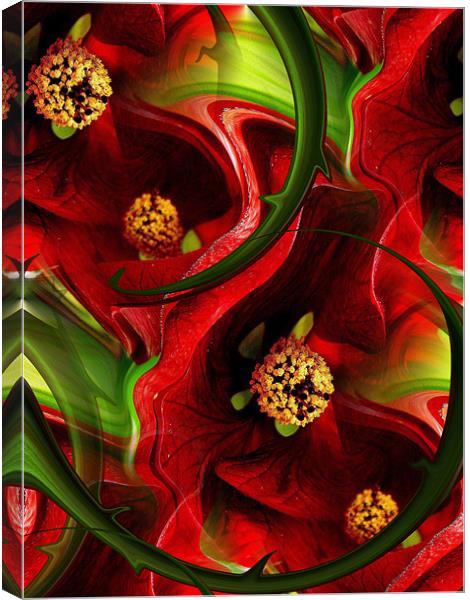 tropical red Canvas Print by Heather Newton