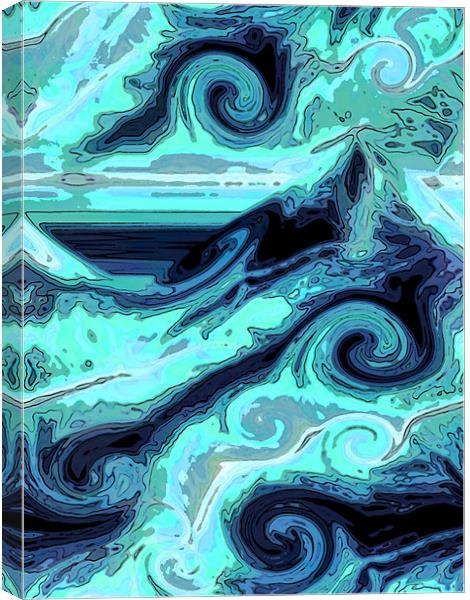 stormy seas Canvas Print by Heather Newton