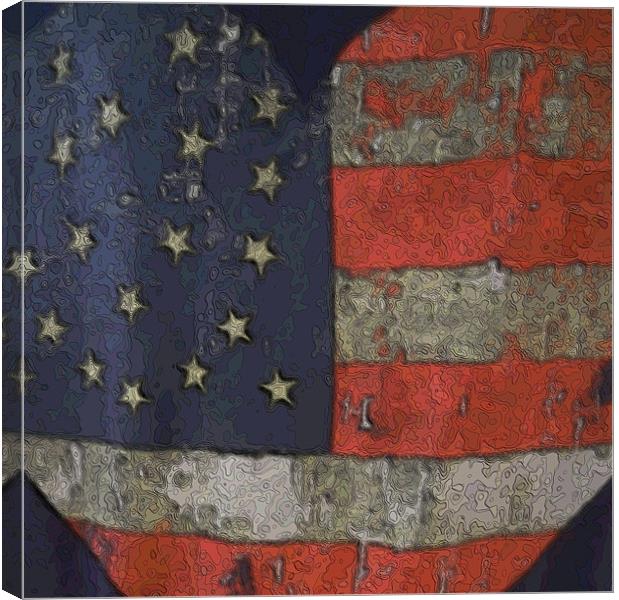 Heart in America Canvas Print by Heather Newton