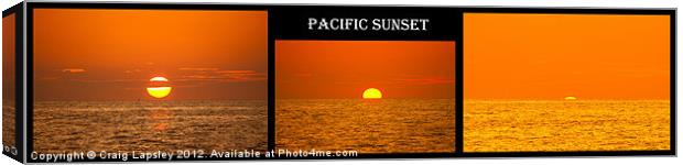 pacific sunset triptych Canvas Print by Craig Lapsley
