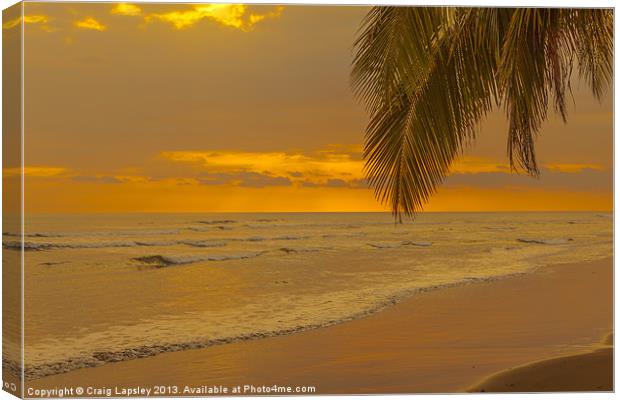 sunset over the pacific Canvas Print by Craig Lapsley