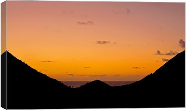 Sunset over the Atlantic Canvas Print by Pete Hemington