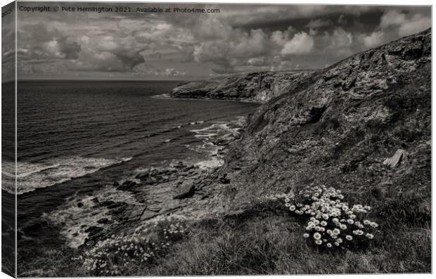 Penhallic Point near Trebarwith Strand Canvas Print by Pete Hemington