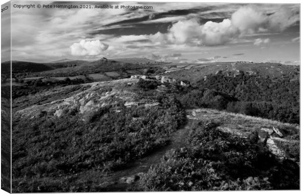Sharp Tor from Bench Tor Canvas Print by Pete Hemington