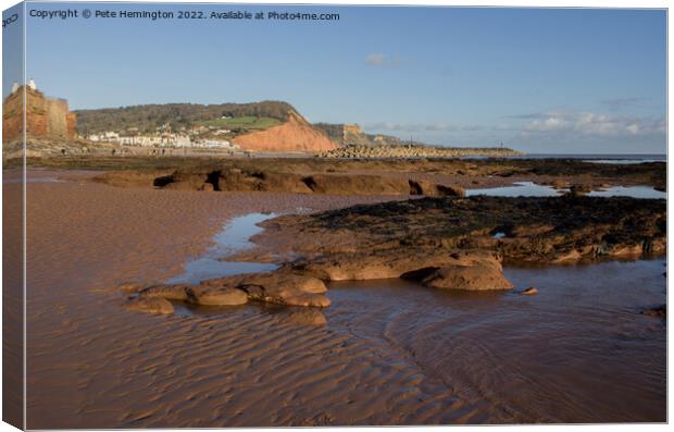 Sidmouth Beach Canvas Print by Pete Hemington