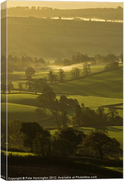 Mist and Shadows Canvas Print by Pete Hemington