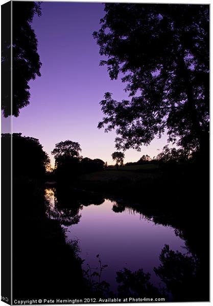 Tiverton Canal Canvas Print by Pete Hemington