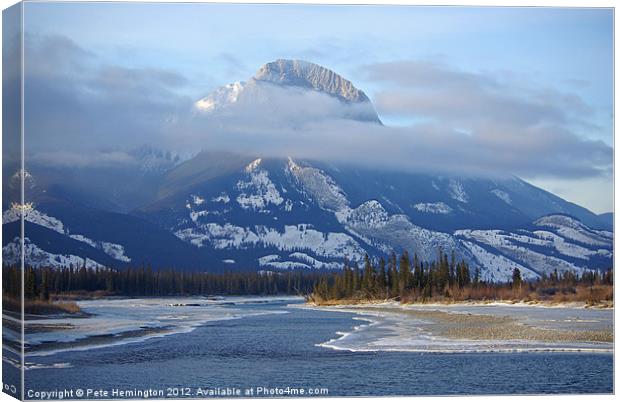 Rockies North of Jasper Canvas Print by Pete Hemington