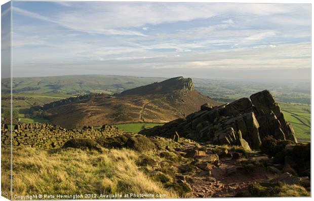 The Roaches and Hen Cloud Canvas Print by Pete Hemington