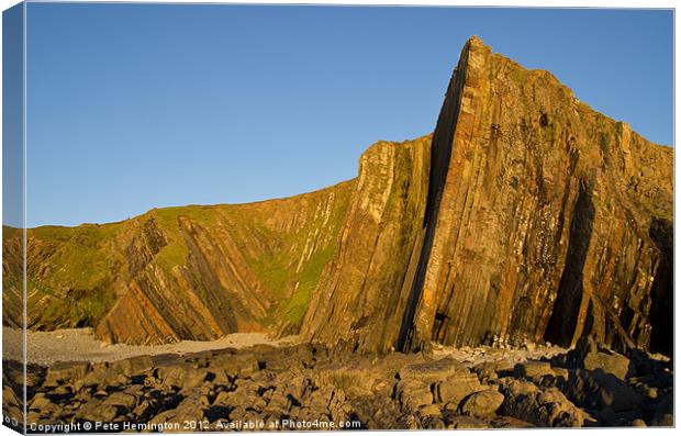 Dyers Lookout near Hartland Canvas Print by Pete Hemington