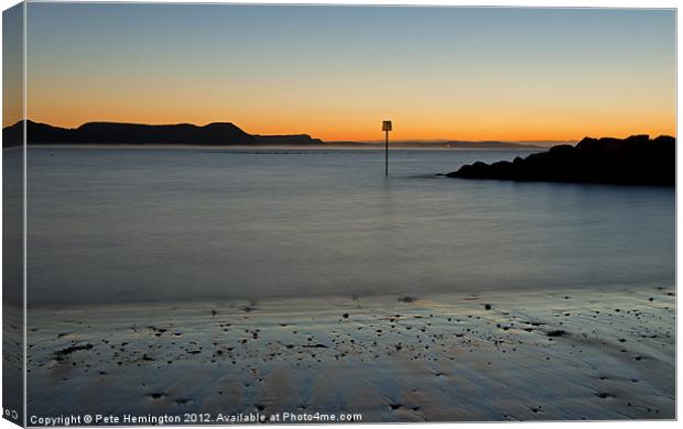 Early morning at Lyme Canvas Print by Pete Hemington