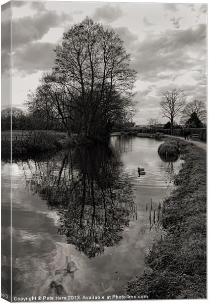 Grand Western Canal - Tiverton Canvas Print by Pete Hemington