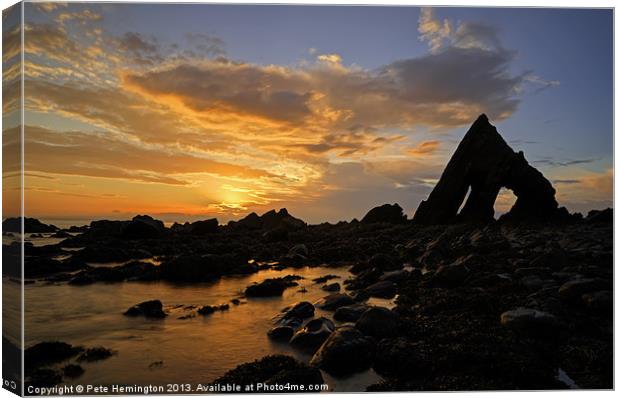 Blackchurch Rock, N Devon - 2 of 2 Canvas Print by Pete Hemington