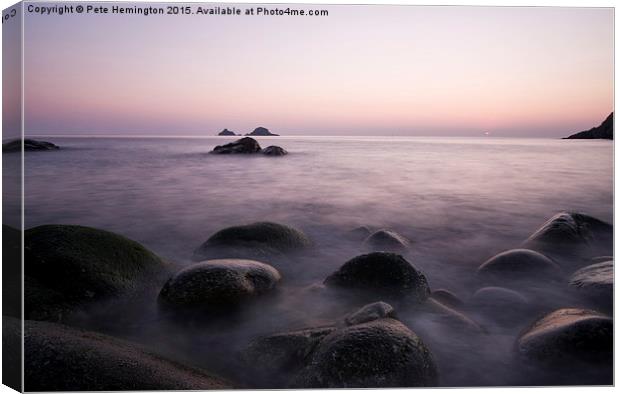  Porth Nanven in Cornwall Canvas Print by Pete Hemington