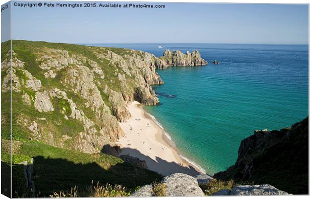  Portcurno in West Cornwall Canvas Print by Pete Hemington