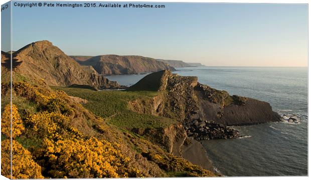  Hartland Seascape from the West coast of Devon Canvas Print by Pete Hemington