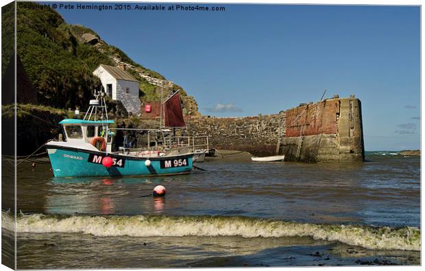  Porthgain in Wales Canvas Print by Pete Hemington