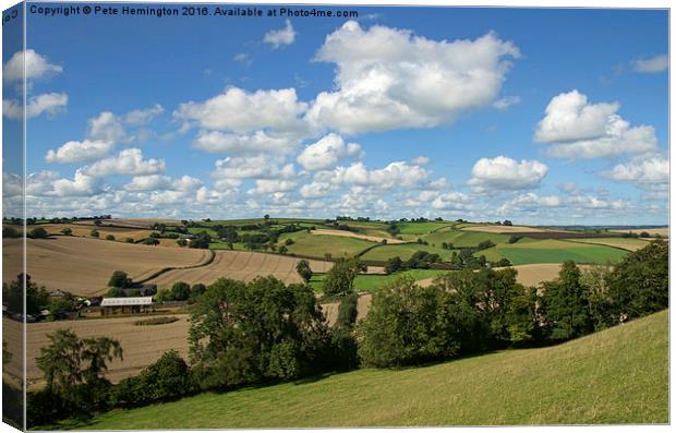 Rural scene near Crediton Canvas Print by Pete Hemington