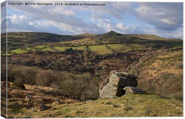 From Bench Tor to Sharp Tor Canvas Print by Pete Hemington