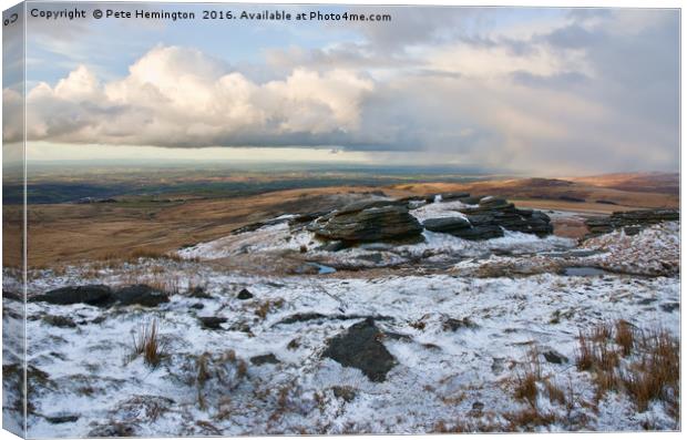 From Yes Tor on Dartmoor Canvas Print by Pete Hemington