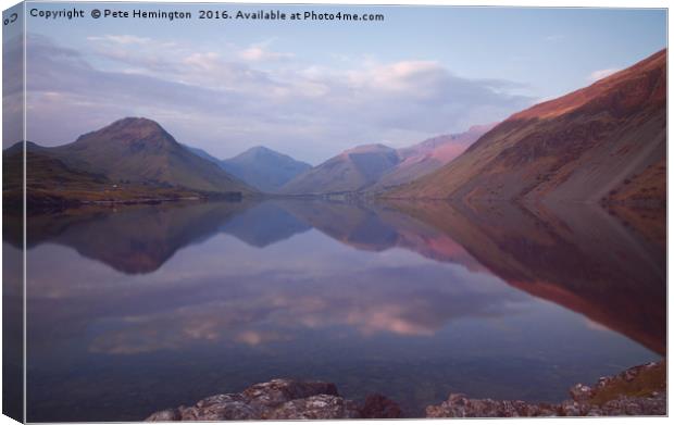 Wastwater in Cumbria Canvas Print by Pete Hemington