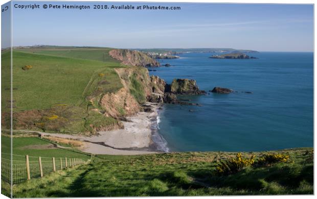 Burgh Island from Hoist Point Canvas Print by Pete Hemington