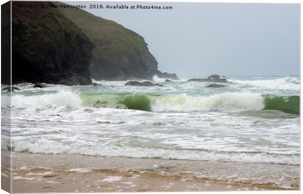 Poldhu Cove in Cornwall Canvas Print by Pete Hemington