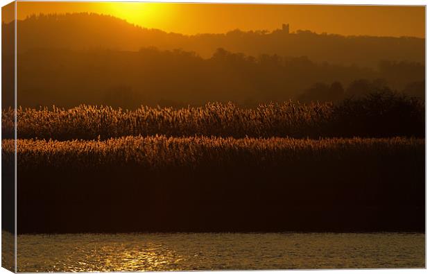 Sunset over the River Exe at Topsham Canvas Print by Pete Hemington