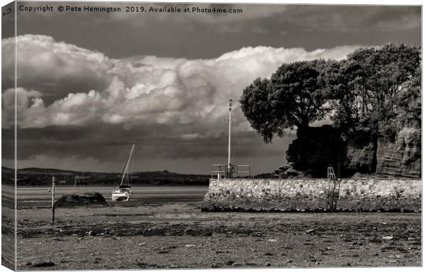 Lympstone on the Exe Estuary Canvas Print by Pete Hemington