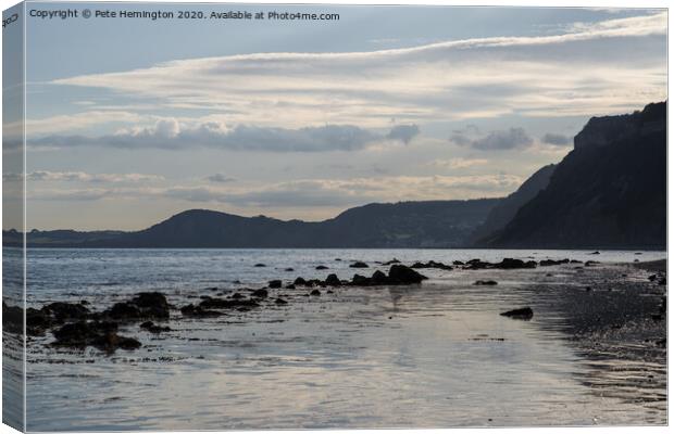 Weston Mouth to Sidmouth Canvas Print by Pete Hemington