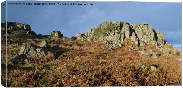 Greator Rocks on Dartmoor Canvas Print by Pete Hemington