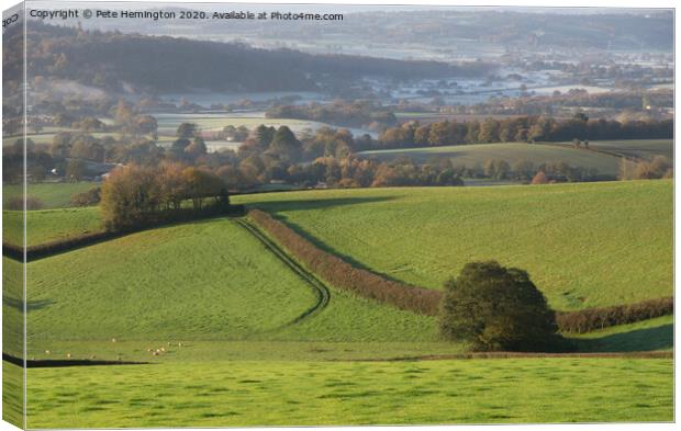 Mid Devon in the Exe valley area Canvas Print by Pete Hemington