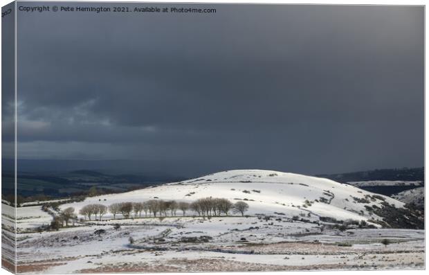 South down from Sourton Moor Canvas Print by Pete Hemington