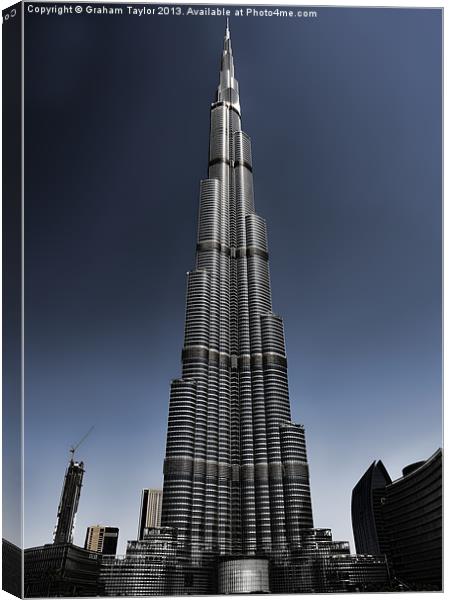 Towering Majesty of Burj Khalifa Canvas Print by Graham Taylor