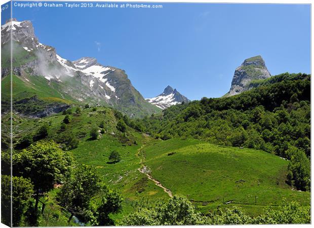 Majestic Pyrenees Mountains Canvas Print by Graham Taylor