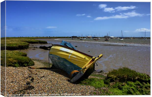 View to Aldeburgh Yacht Club Canvas Print by Darren Burroughs