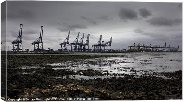 Port Of Felixstowe Canvas Print by Darren Burroughs