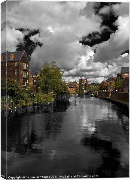 Norwich. The Quay Side. Canvas Print by Darren Burroughs
