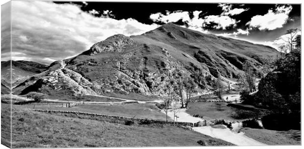 Dovedale with Thorpe Cloud Canvas Print by Darren Burroughs