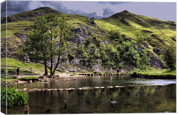 River Dove at Dovedale Canvas Print by Darren Burroughs