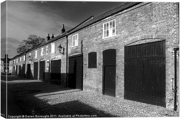 Ferry Lane Stables Norwich Cathedral Canvas Print by Darren Burroughs