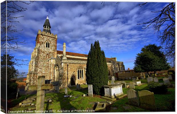 St James the Great Colchester Canvas Print by Darren Burroughs