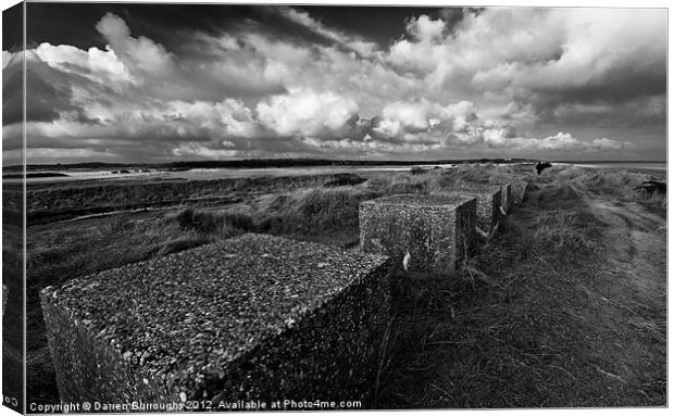 World War Two Coastal Defences Canvas Print by Darren Burroughs