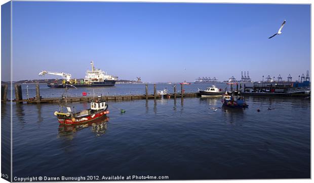 The Port Of Harwich Canvas Print by Darren Burroughs