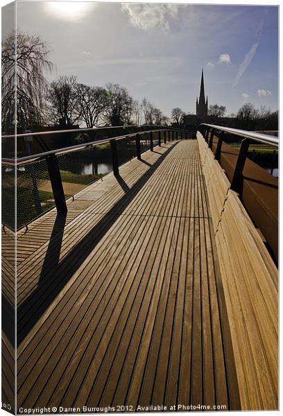 Jarrolds Wensum Bridge Norwich Canvas Print by Darren Burroughs