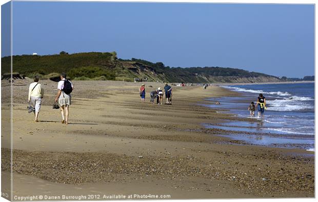 Dunwich Beach Suffolk Canvas Print by Darren Burroughs