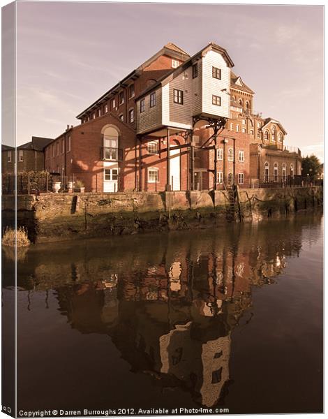 Old Flour Mill. East Street Colchester Canvas Print by Darren Burroughs